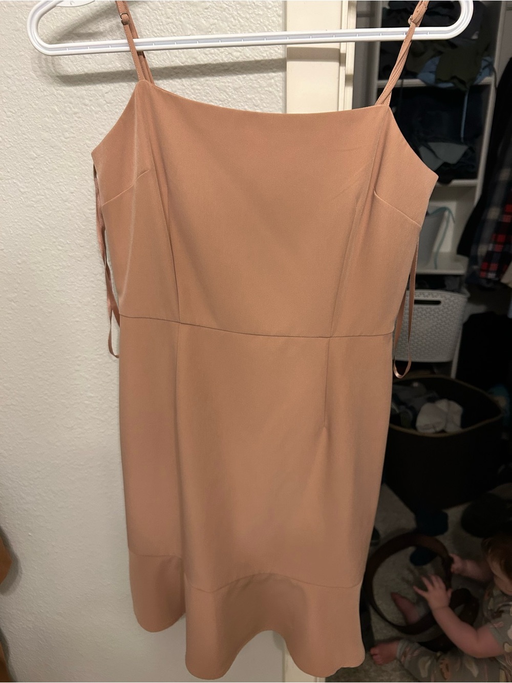 Gianni Bini Salmon Pink/Tan Slip Dress